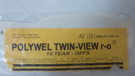 Abreißvisiere Visierfolien Tear-Offs Twin-View für Smith Intake/Fuel V.1 10x