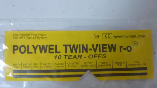 Abreißvisiere Visierfolien Tear-Offs Twin-View für Scott 83-89+89 Xi 10x