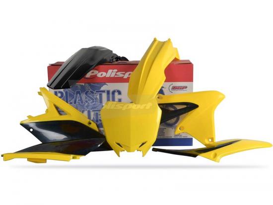 Verkleidungssatz Plastiksatz plastic kit passt an Suzuki Rmz 250 10-18 gelb-sw