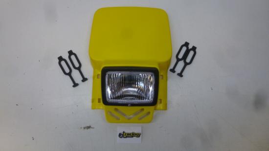 Lichtmaske Lampenmaske Vintage universal headlight classic Enduro Motorrad gelb