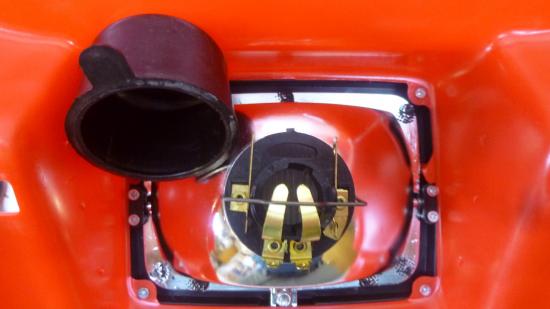 Lichtmaske Lampenmaske Vintage universal headlight classic Enduro Motorrad rot