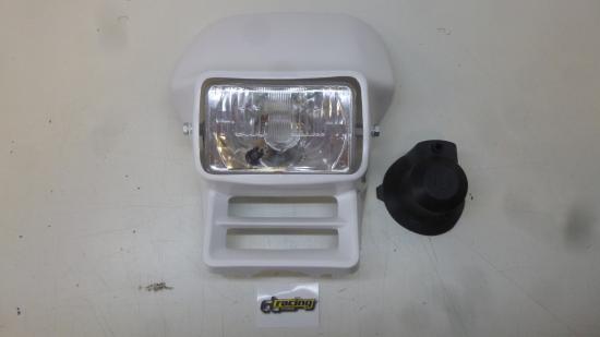 Lichtmaske Lampenmaske Verkleidung headlight Enduro passt an Honda Xl wei-gelb
