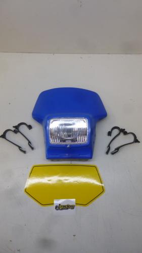 Lichtmaske Lampenmaske Verkleidung headlight Enduro passt an Yamaha Tt blau-gelb