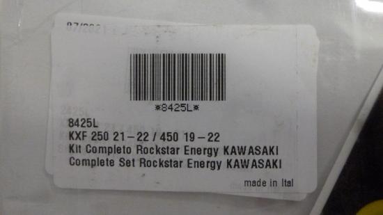 Dekorsatz mit Sitzbezug Aufkleber Sticker passt an Kawasaki Kxf 250 21-22 grn