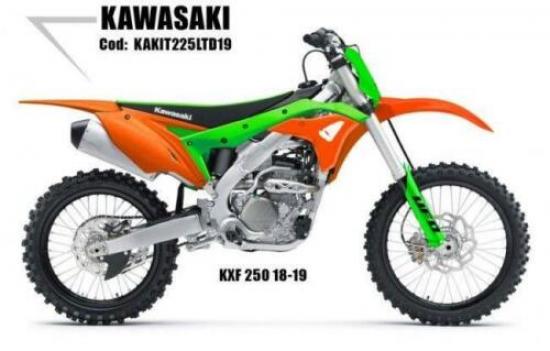 Verkleidungssatz Plastiksatz plastic kit passt an Kawasaki Kxf 250 18-20 grn-or