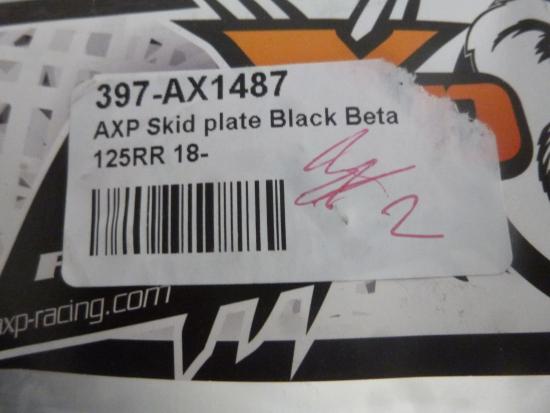 Motorschutz Unterfahrschutz skid plate passt an Beta Rr 125 2T Enduro 18-19 sw