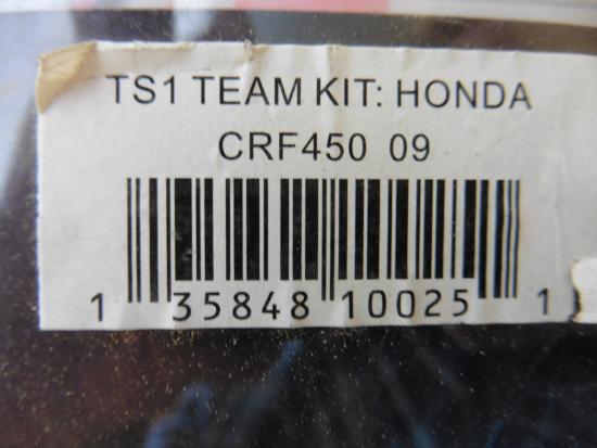 Dekorsatz Aufkleber Sticker Sitzbezug 2. Wahl passt an Honda Crf 450 2009 rot/sw