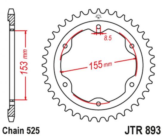 Kettensatz Kettenrad Ritzel DID JT Sprockets 17x38 passt an Ktm Superduke 1290 R