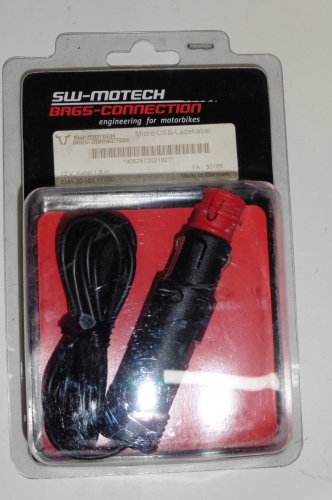 Sw-Motech Kfz Ladekabel Mikro Usb Zigarettenanzünder 2000 Ma 12V Charger Cable