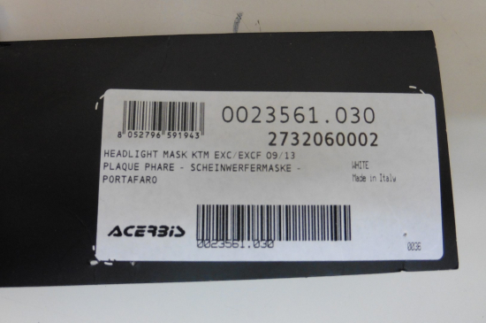 Lichtmaske Lampenmaske headlight passt an Ktm Exc 125 200 250 300 450 08-13 wei