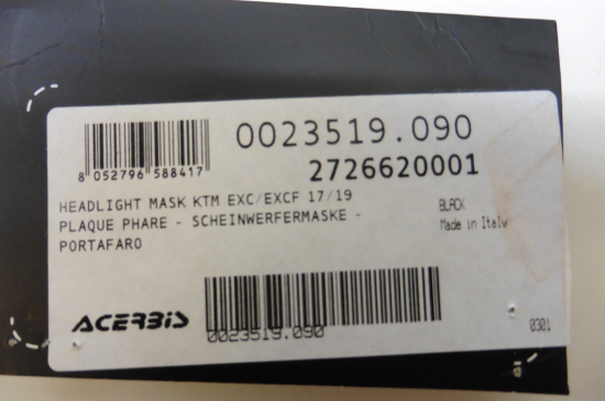 Lichtmaske Lampenmaske headlight passt an Ktm Exc 125 200 250 300 450 17-19 sw