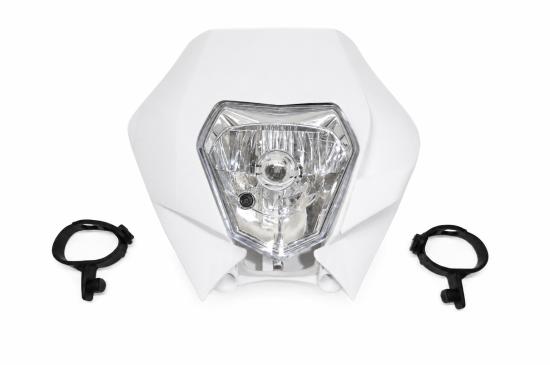 Lichtmaske Lampenmaske headlight passt an Ktm Exc 125 250 300 450 530 08-13 wei�