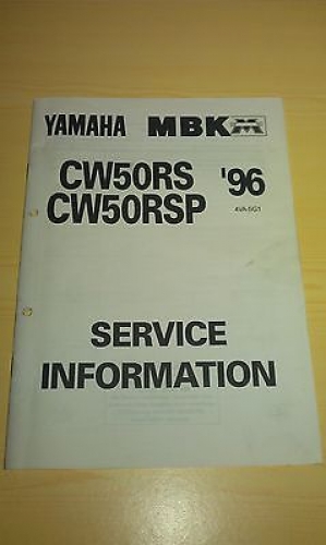 Handbuch Service-Information Elektroschaltplan passt an Yamaha Cw 50 Rsp 4VA-SG1