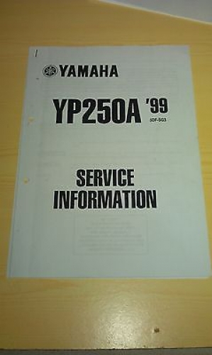 Handbuch Service-Information Elektroschaltplan passt an Yamaha Yp 250 A 5DF-SG3