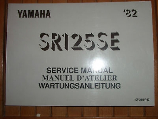 Wartungsanleitung Handbuch Motor book manual passt an Yamaha Sr 125 Se 