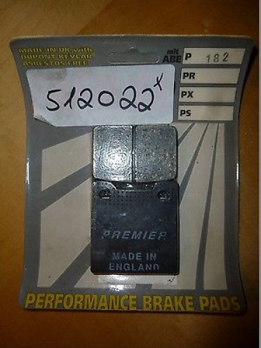 Bremsbelge Premier P-182 Bremsbacken Bremssteine brake pads