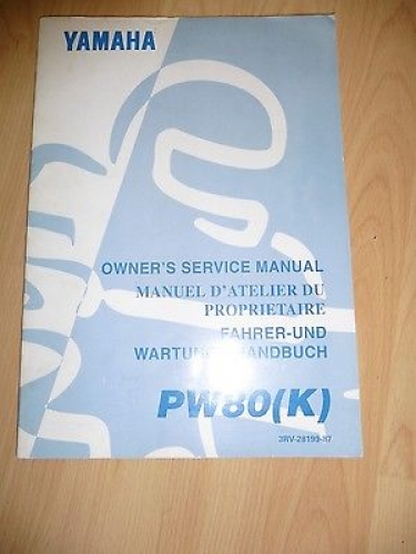 Werkstatthandbuch Reparaturanleitung Wartungshandbuch 1 passt an Yamaha Pw 80 K