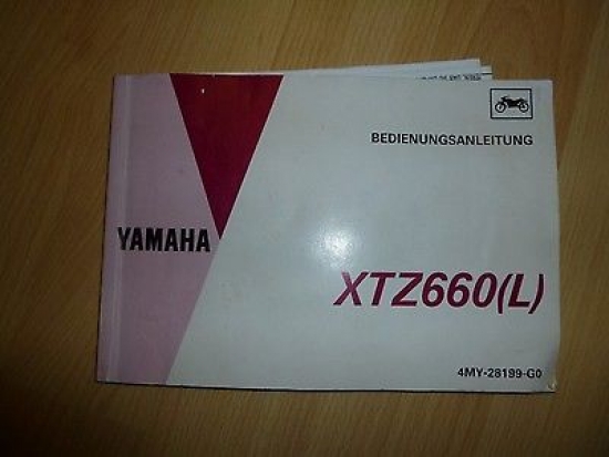 Bedienungsanleitung Handbuch Fahrerhandbuch book passt an Yamaha Xtz 660 (L) 