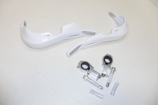 Handprotektoren Handschtzer Aluminium Integral handguards Supermoto Mx wei