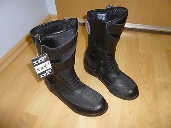 Rainers Mod S-25 Motorrad Stiefel Motorradstiefel Schwarz Silber fr Honda fr Yamaha 