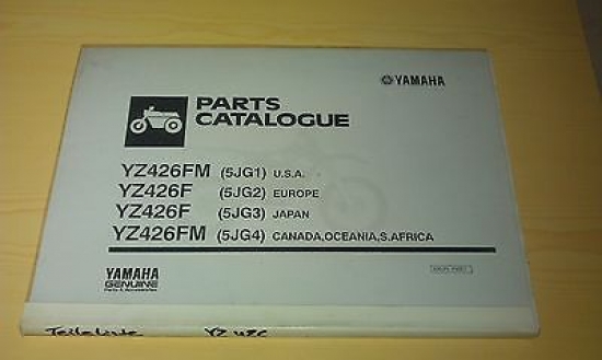 Ersatzteilkatalog Handbuch parts catalogue passt an Yamaha Yz 426 205JG-100E1