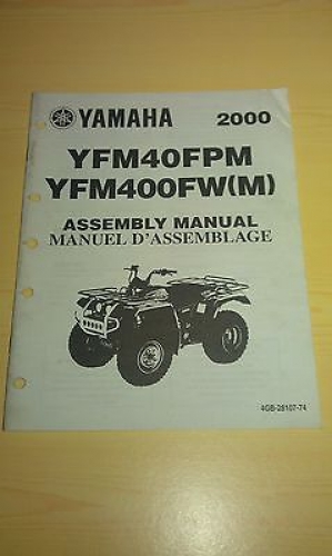 Service-Montage-Anleitung manual passt an Yamaha Yfm 400 Fw 40 Fpm 4GB-28107