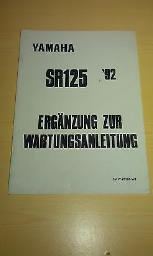 Erg�nzung Wartungsanleitung Handbuch passt an Yamaha Sr 125 3MW-28197-W1