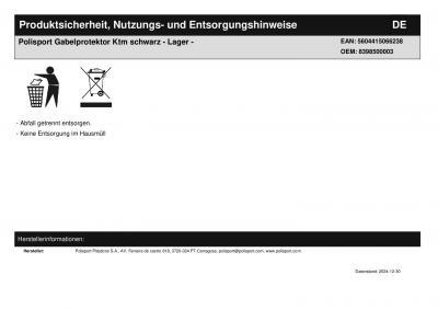 Polisport Gabelprotektor Ktm schwarz - Lager -