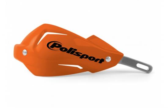 Polisport Touquet Handprotektor orange schwarze Schrift - Lager -