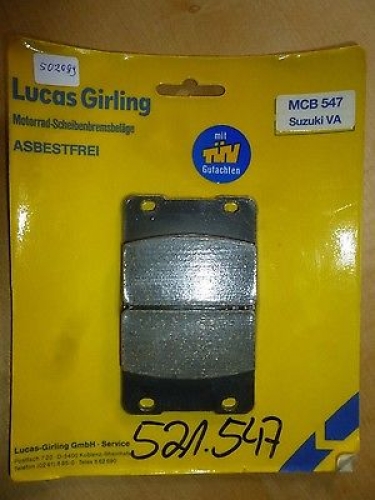 Lucas Bremsbelge MCB-547 - Lager -