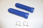 Faltenbalg 210 mm Gabelschutz Federgabel Gabelrohr fork Mofa Moped Motorrad blau