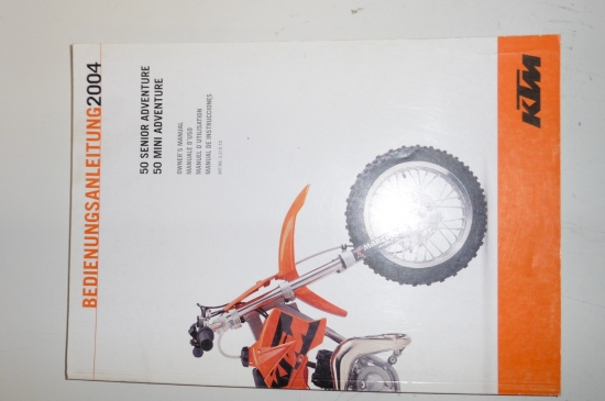 Bedienungsanleitung Handbuch Fahrerunterlagen book manual passt an Ktm 50 Senior