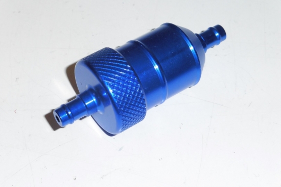 Benzinfilter Alu blau - Lager -
