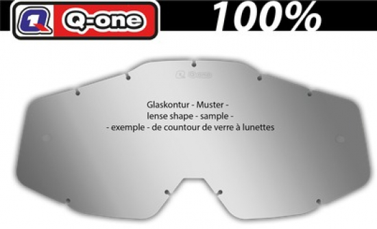 100%  Prozent Brillenglas Ersatzglas Ersatzvisier Glas silber Motocross Mx