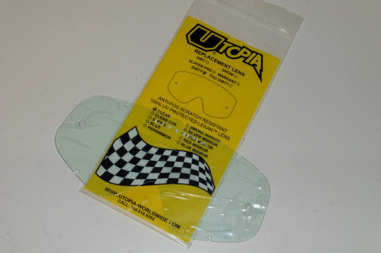 Utopia Dirty Brillenglas Ersatzglas Ersatzvisier Glas klar Lens Motocross Mx