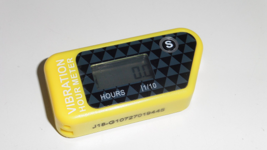 Betriebsstundenzhler kabellos Vibration hour meter Enduro passt an Suzuki gelb