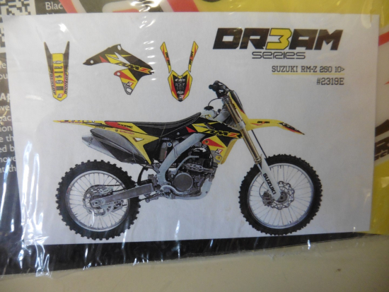 Dekorsatz Aufkleber Dekor Sticker Verkleidung Sitzbezug fr Suzuki Rmz 250 10-18