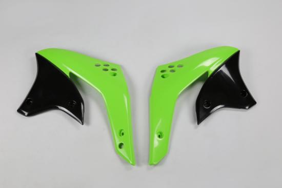 Tankverkleidung K�hlerabdeckung scoops passt an Kawasaki Kxf 450 06-08 sw-gr�n