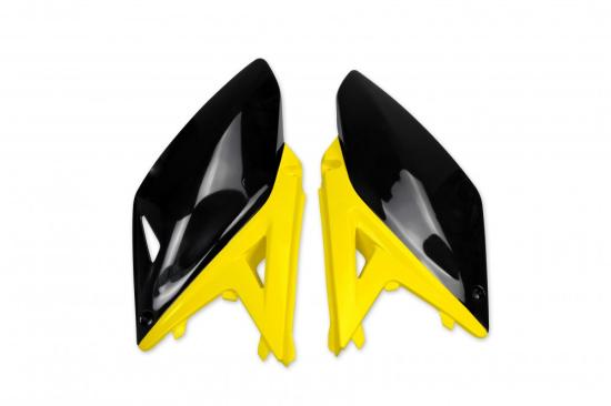 Seitenverkleidung Abdeckung side panels passt an Suzuki Rmz 250 10-18 sw-gelb
