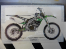 Dekorsatz Aufkleber Sticker Sitzbezug passt an Kawasaki Kxf Kx250f 06-07 sw-grn