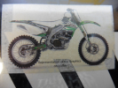 Dekorsatz Aufkleber Sticker Sitzbezug Mdk passt an Kawasaki Kxf 450 06-07 sw-gr