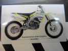 Dekorsatz Aufkleber Sticker Sitzbezug passt an Suzuki Rmz Rm-z 450 2007 sw-gelb