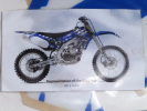 Dekorsatz Aufkleber Sticker Sitzbezug passt an Yamaha Yz 250 10-12 sw-blau