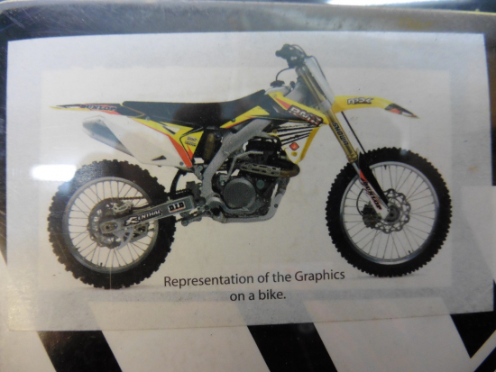 Dekorsatz Aufkleber Sticker Verkleidung Sitzbezug fr Suzuki Rm 125 01-08 1