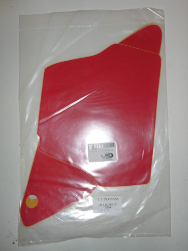 Dekorsatz Startnummernuntergrund Aufkleber Sticker cover Honda Cr 125 250 04 rot