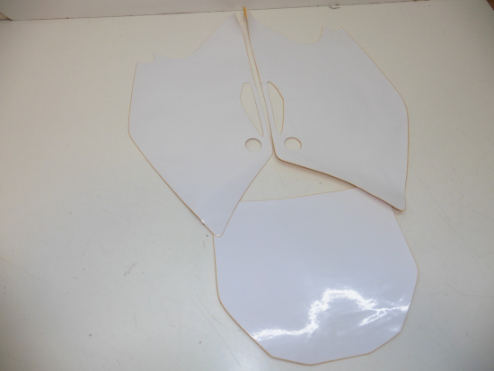 Dekorsatz Startnummernuntergrund Aufkleber passt an Kawasaki Kxf 250 04-05 wei�