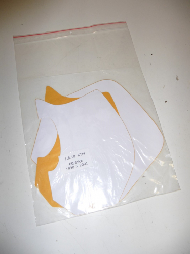 Dekorsatz Startnummernuntergrund Aufkleber passt an Ktm Sx 60 65 98-01 wei