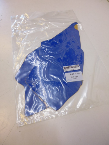 Dekorsatz Startnummernuntergrund Aufkleber Sticker cover Ktm Exc 04 blau