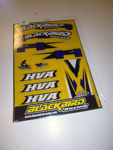 Dekorsatz universal Aufkleber Sticker Verkleidung graphic kit fr Husqvarna gelb