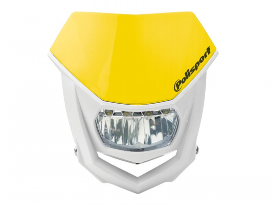 Lichtmaske Halo Led Verkleidung Lampenmaske headlight universal gelb-wei